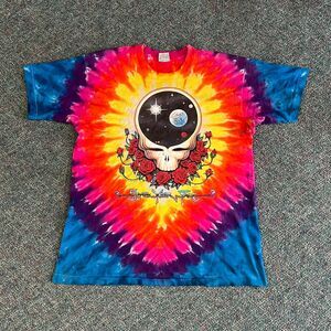 Vintage 1992 Liquid Blue Space Your Face Grateful Dead tie dye tee